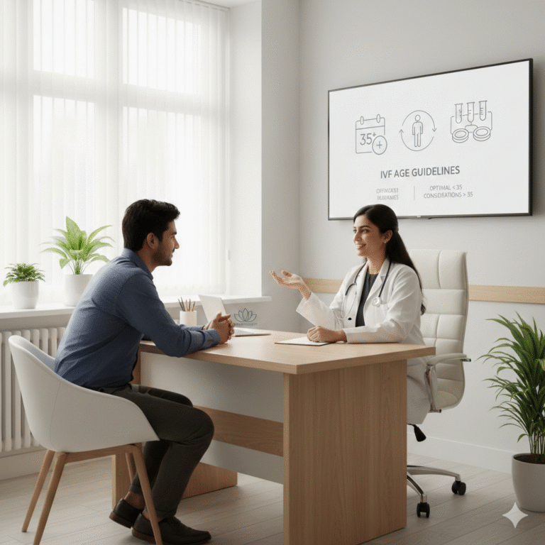 we clear the point of minimum age for ivf in india